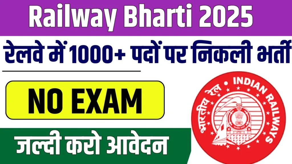 रेलवे सीधी भर्ती 2025: Railway New Vacancy 2025 की पूरी जानकारी